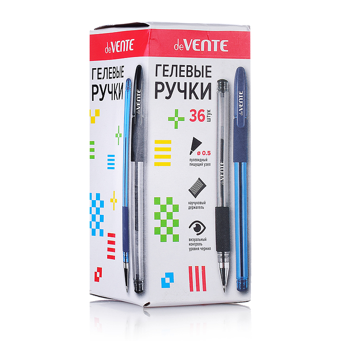 Ручка гелевая "Ritony" d=0,5 мм, полупрозрачный корпус с металлическим наконечником и каучу