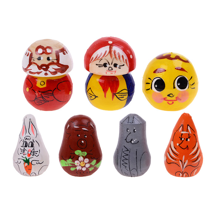 Пальчиковый театр Колобок -7 шт./набор Пальчиковый театр Колобок -7 шт./набор