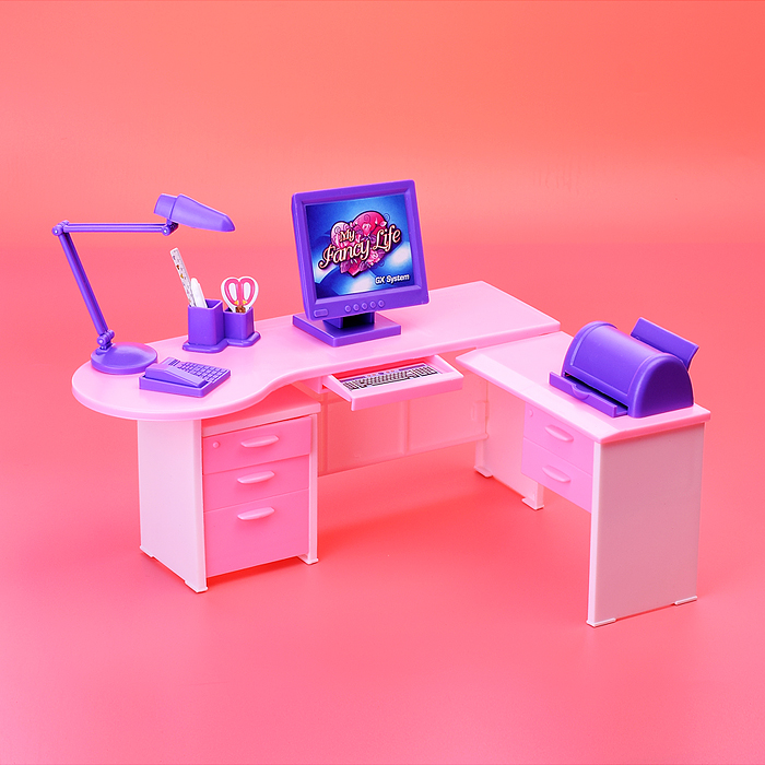 Набор мебели для кукол 24018 "Рабочий кабинет" в коробке 