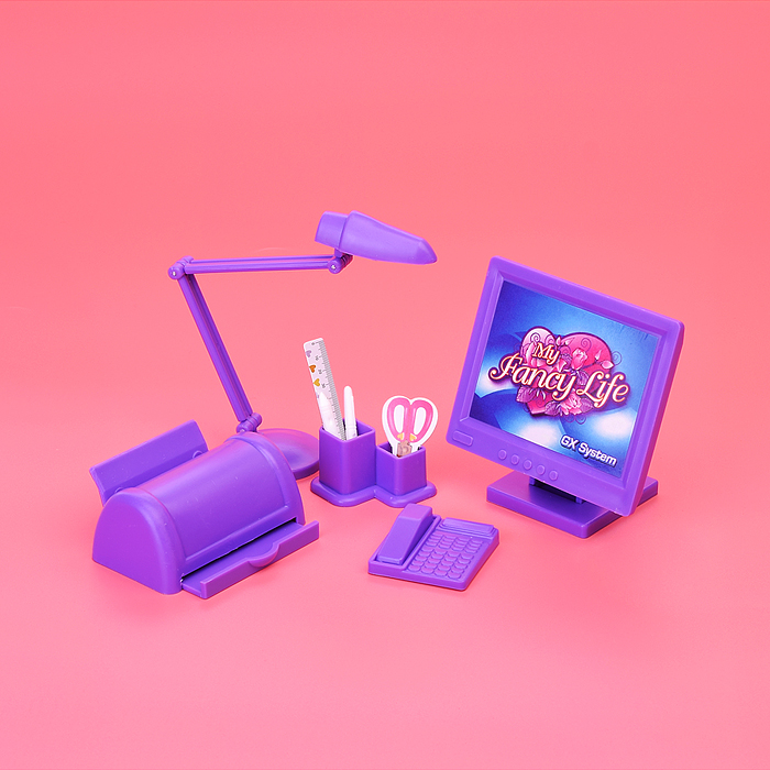 Набор мебели для кукол 24018 "Рабочий кабинет" в коробке 