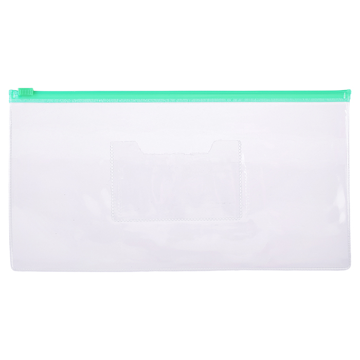 Фото к товару Папка на молнии DL (260x140 мм) ПВХ 150 мкм, с карманом для визитной карточки, молния 4 цв Папка на молнии DL (260x140 мм) ПВХ 150 мкм, с карманом для визитной карточки, молния 4 цв