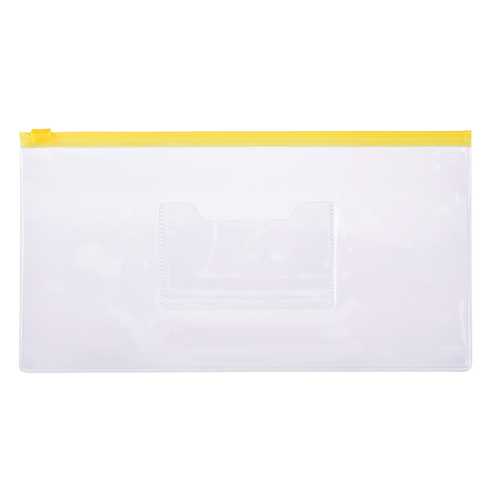 Фото к товару Папка на молнии DL (260x140 мм) ПВХ 150 мкм, с карманом для визитной карточки, молния 4 цв Папка на молнии DL (260x140 мм) ПВХ 150 мкм, с карманом для визитной карточки, молния 4 цв