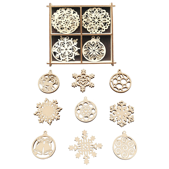 Набор для раскрашивания "Шары и снежинки" (ёлочные игрушки) 20 дет. 