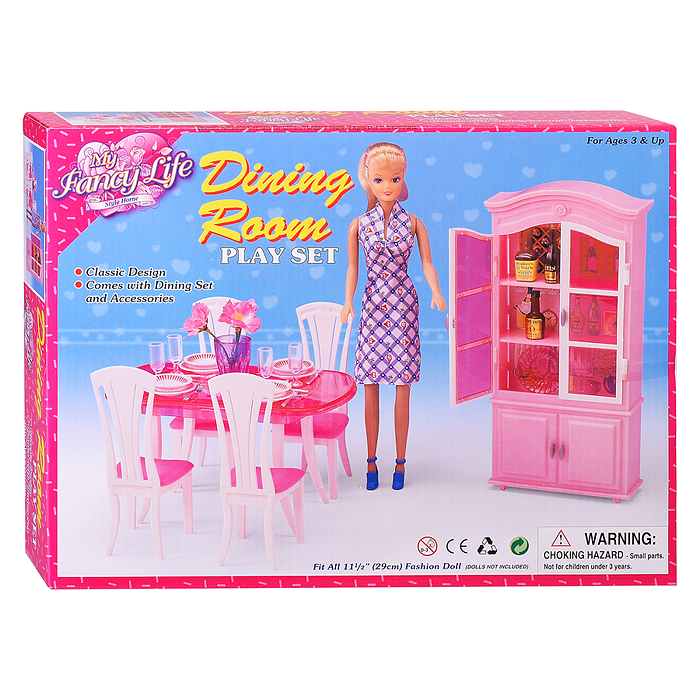 Набор мебели для кукол 24011 "Столовая" в коробке