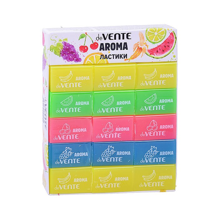 Фото к товару Ластик "Fruit cocktail" синтетический (ECO-PVC), ароматизированный, прямоугольный прозрачно Ластик "Fruit cocktail" синтетический (ECO-PVC), ароматизированный, прямоугольный прозрачно