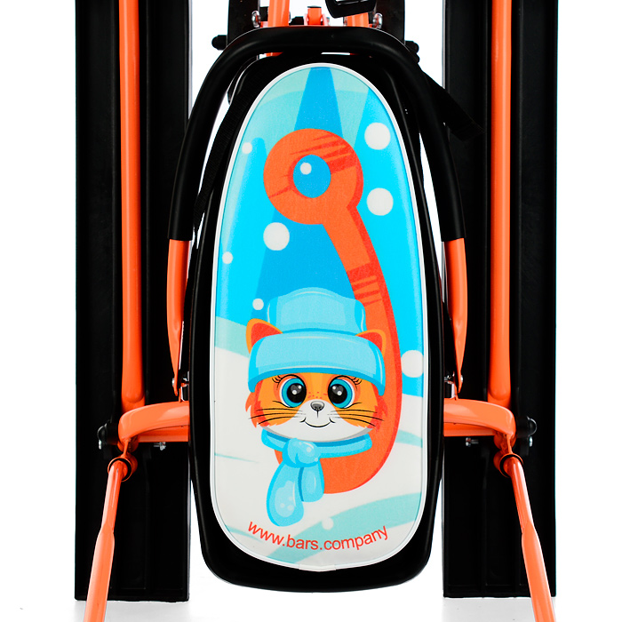 Игрушка Снегокат детский 109 "Wheel" c П-образным толкателем и колесной базой (Кис-кис) 