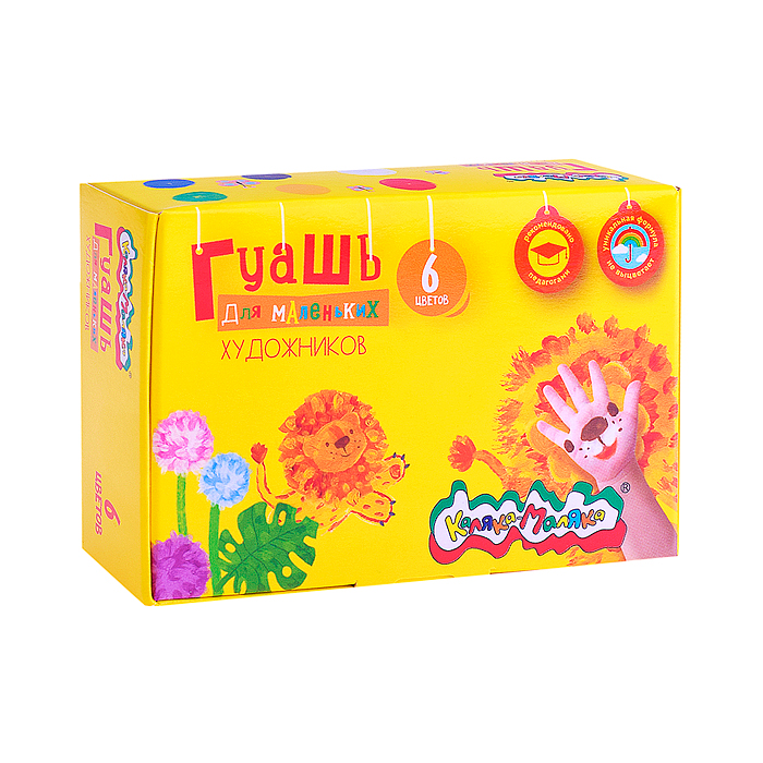 Гуашь 17 мл 6 цв. для самых маленьких художников Гуашь 17 мл 6 цв. для самых маленьких художников