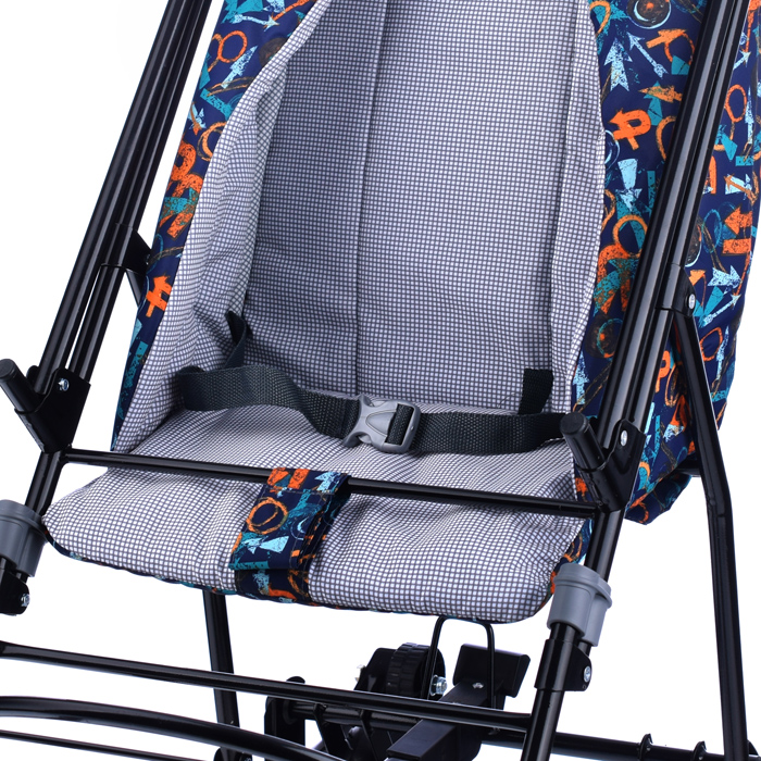 Фото к товару Санки-коляска Снежинка универсал-1 (стрелки оранжевый) Санки-коляска Снежинка универсал-1 (стрелки оранжевый)