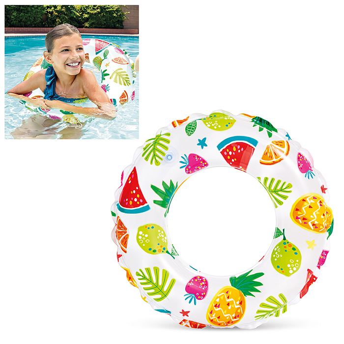 Круг для плавания «Яркий», d=61 см, от 6-10 лет, цвета МИКС, 59241NP INTEX