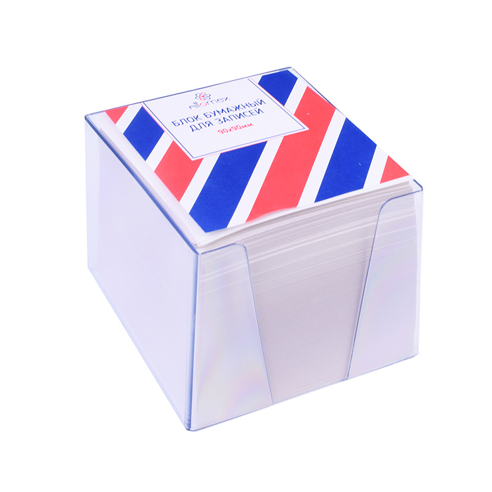 Куб бумажный для записей 90x90x90 мм белый, непроклеенный, плотность 70 г/м², белизна 70%,