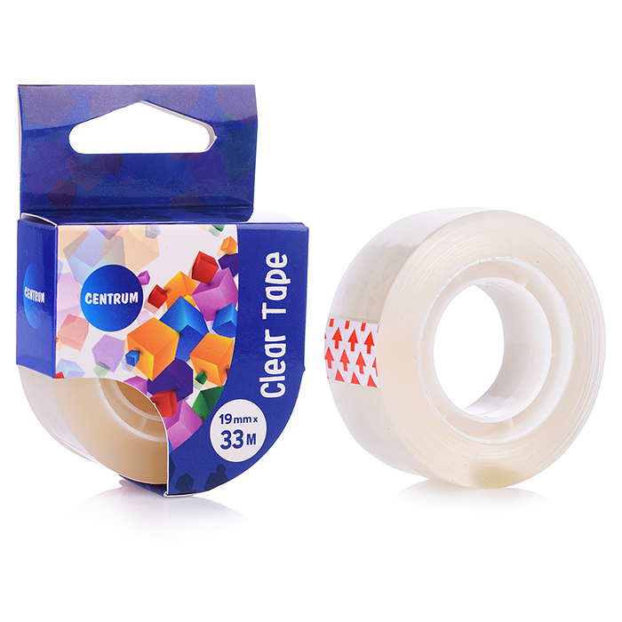Клейкая лента 19 мм х 33 м прозрачная Клейкая лента 19 мм х 33 м прозрачная