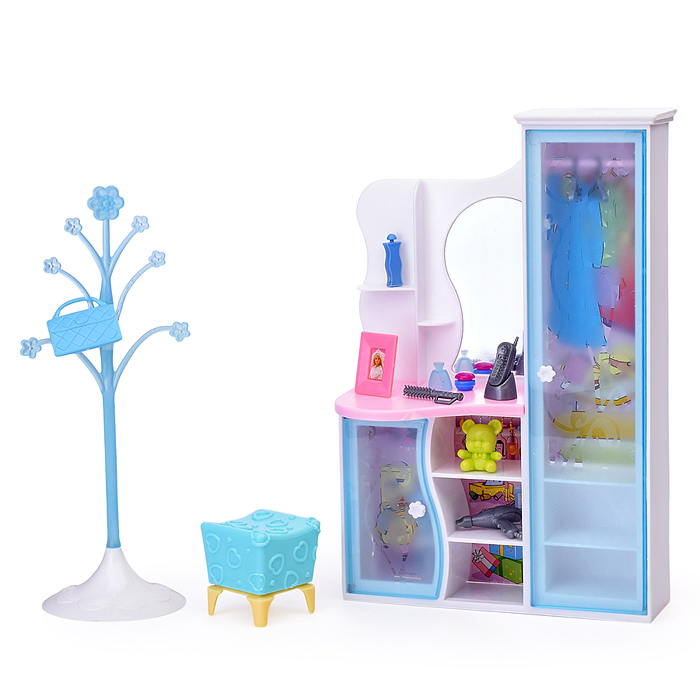 Набор мебели для кукол 2809 "Туалетный столик" в коробке 