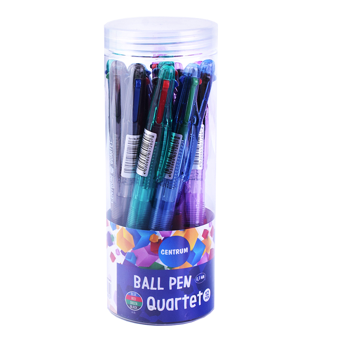 Ручка шариковая автомат 4-х цветн. Quartet