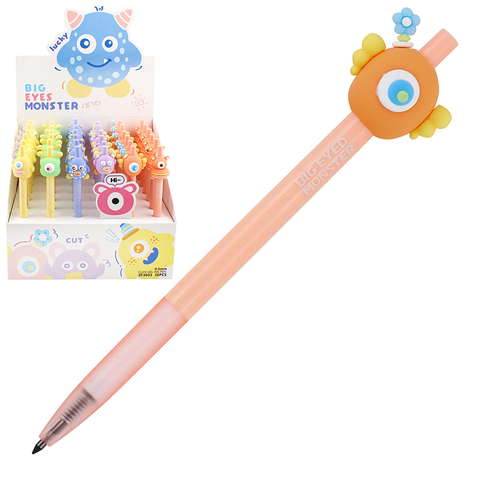 Фото к товару Карандаш вечный автоматический подарочный "Big Eyes Monster" с декоративным элементом Карандаш вечный автоматический подарочный "Big Eyes Monster" с декоративным элементом