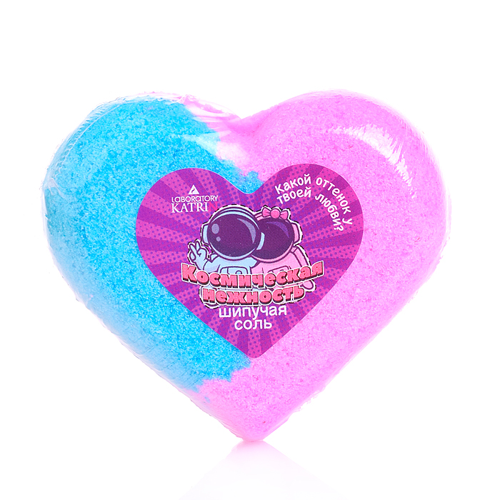 Шипучая соль для ванн "Сердце" Космическая нежность 110 г Шипучая соль для ванн "Сердце" Космическая нежность 110 г