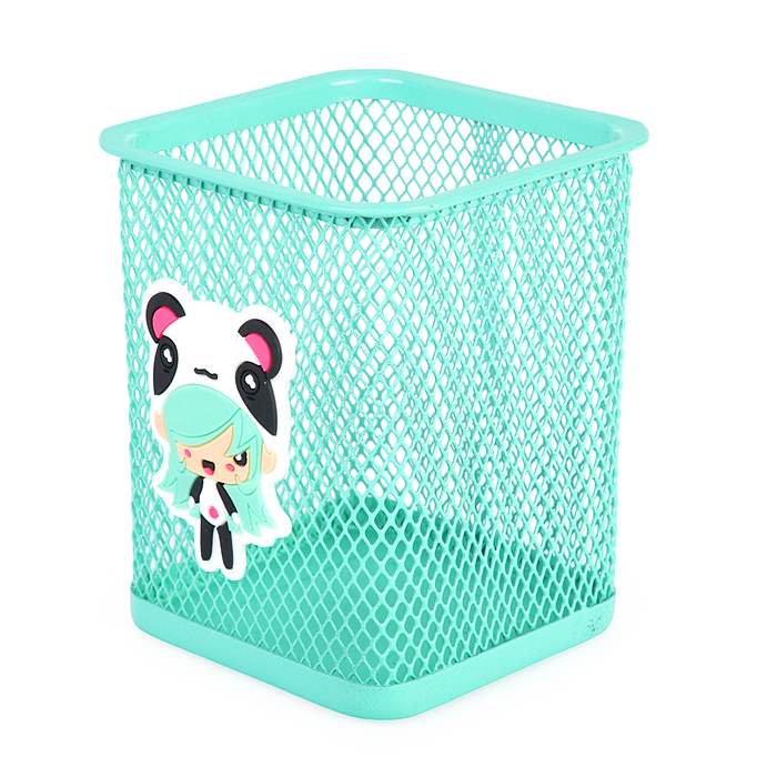 Подставка металлическая сетка, для пишущих принадлежностей "NicoNico" 8x8x9,8 см, 