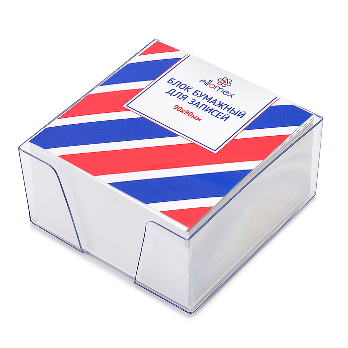 Куб бумажный для записей "Attomex" 90x90x50 мм белый, непроклеенный, офсет 80 г/м², белизна 90%, в п