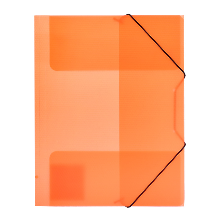 Папка на резинке A4, 600 мкм. 35 мм, оранжевый 