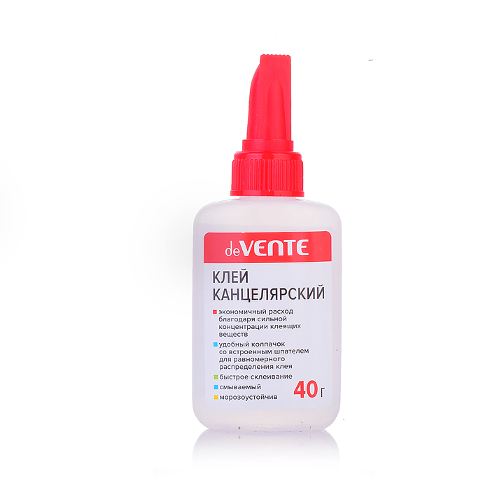Фото к товару Клей канцелярский, на водной основе 40 г в пластиковой бутылочке, пластиковый колпачок со в Клей канцелярский, на водной основе 40 г в пластиковой бутылочке, пластиковый колпачок со в