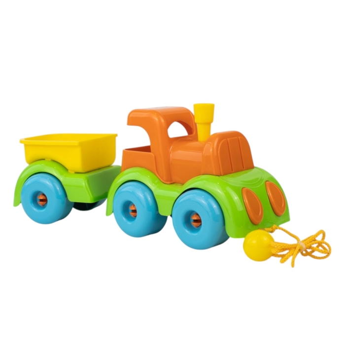 Каталка паровозик с прицепом Каталка паровозик с прицепом