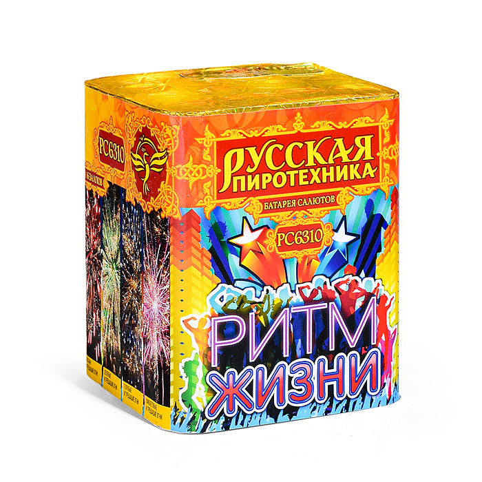 Батарея салютов "Ритм жизни" (0,8" х 16 залп.) * в кор. 24 шт. 