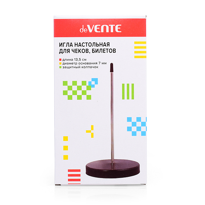 Игла настольная, для чеков и билетов, стальная, в картонной коробке