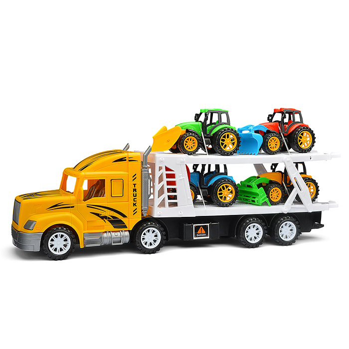 Автовоз DC998-42 "Мега сила" с сельхоз техникой, под колпаком