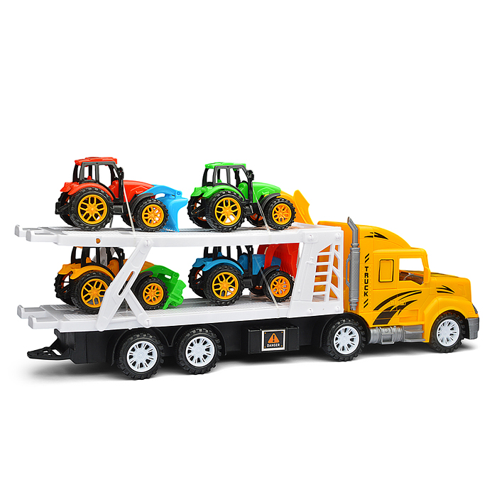 Автовоз DC998-42 "Мега сила" с сельхоз техникой, под колпаком