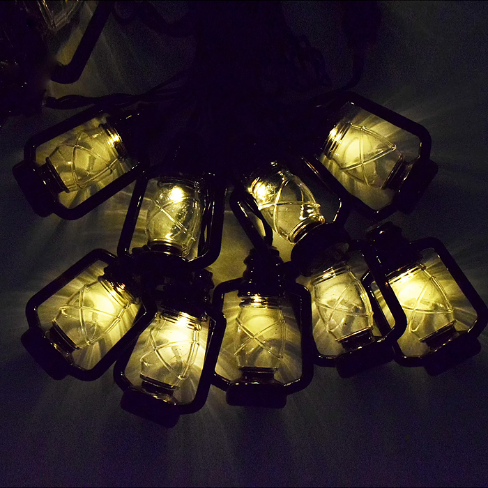 Электрогирлянда 3м, 20 ламп Фонарики, цветная