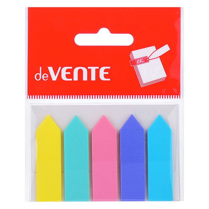 Набор самоклеящихся этикеток-закладок "Pastel" пластиковые полупрозрачные в форме стрелки 4