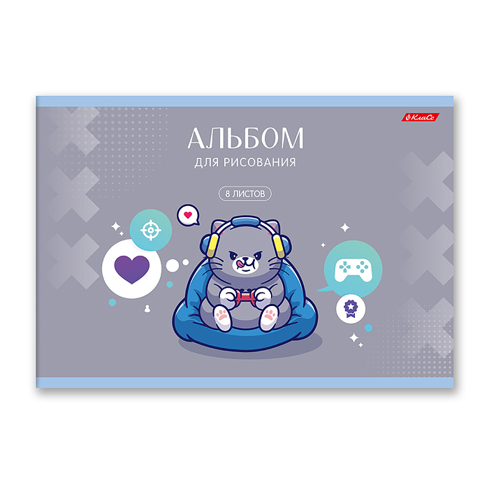 Альбом для рисования 8л. "Чудо-малыши" 100 г/м2  на скобе 