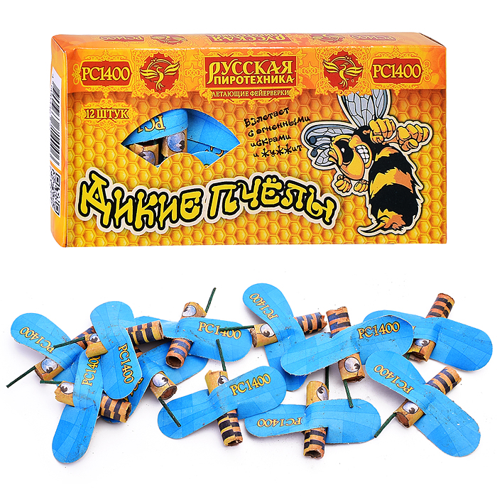 Летающий фейерверк "Дикие пчёлы" (в уп. 12 шт.) * в кор. 24 бл. х 10 уп. 