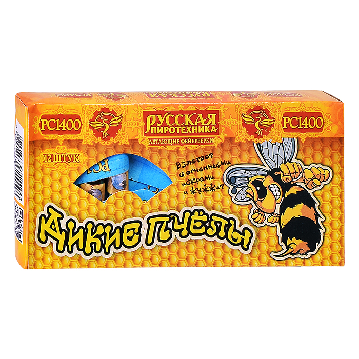 Фото к товару Летающий фейерверк "Дикие пчёлы" (в уп. 12 шт.) * в кор. 24 бл. х 10 уп. Летающий фейерверк "Дикие пчёлы" (в уп. 12 шт.) * в кор. 24 бл. х 10 уп.