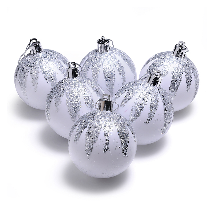 Набор новогодних украшений S2500 "Зимняя сказка" (6шт х 6см)