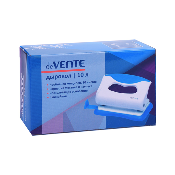 Фото к товару Дырокол "Color" (10 листов) пластиковый с каучуковой вставкой, с линейкой, в картонной коро Дырокол "Color" (10 листов) пластиковый с каучуковой вставкой, с линейкой, в картонной коро