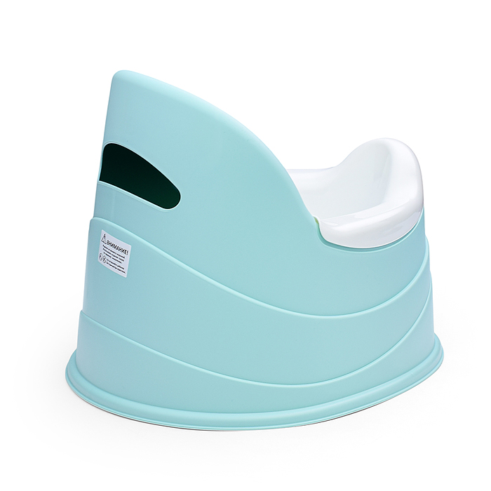 Горшок детский с декором "Малышарики" 390х310х305мм (Зеленый)