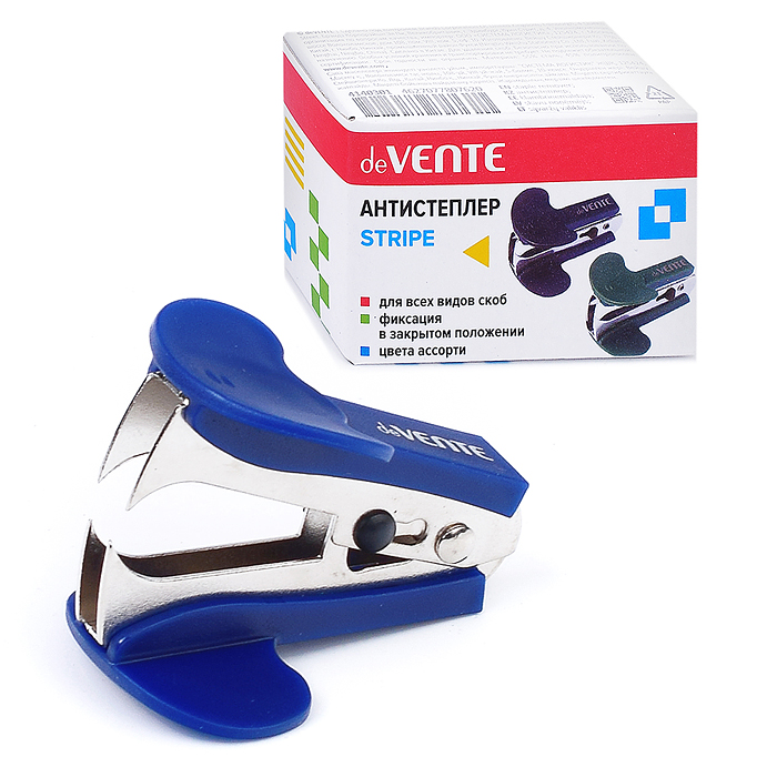 Антистеплер "Stripe" для скоб №10, 24/6 и 26/6 в картонной коробке, ассорти