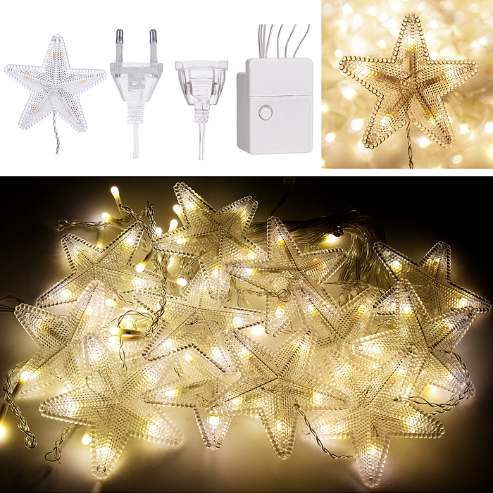 Электрогирлянда интерьерная "Звёздочки" теплый Электрогирлянда интерьерная "Звёздочки" теплый