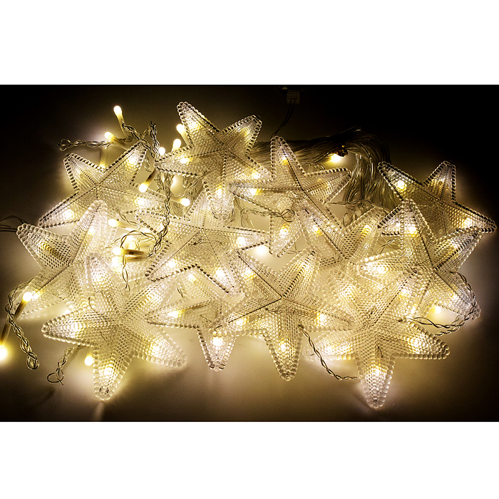 Фото к товару Электрогирлянда интерьерная "Звёздочки" теплый Электрогирлянда интерьерная "Звёздочки" теплый