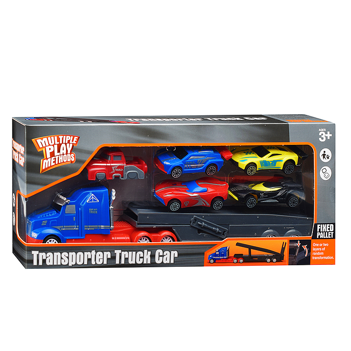 Автовоз 425-45 "Автодрайв" с гоночными авто, в коробке