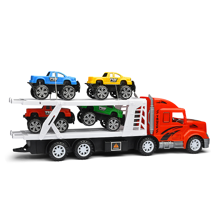 Автовоз DC998-38 "Мега сила" с внедорожниками, под колпаком