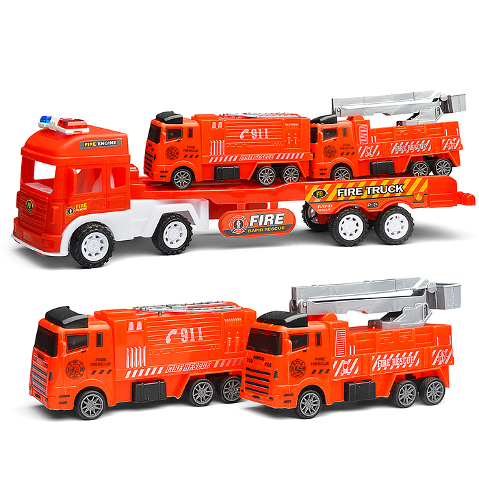 Автовоз 565-194A "Пожарник" с техникой, под колпаком