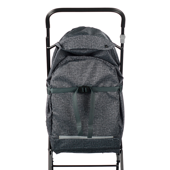 Фото к товару Санки-коляска Снежинка универсал-1 (лен черный крупный) Санки-коляска Снежинка универсал-1 (лен черный крупный)