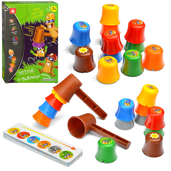 Игра настольная XS977-4E "Весёлые стаканчики" в коробке Игра настольная XS977-4E "Весёлые стаканчики" в коробке
