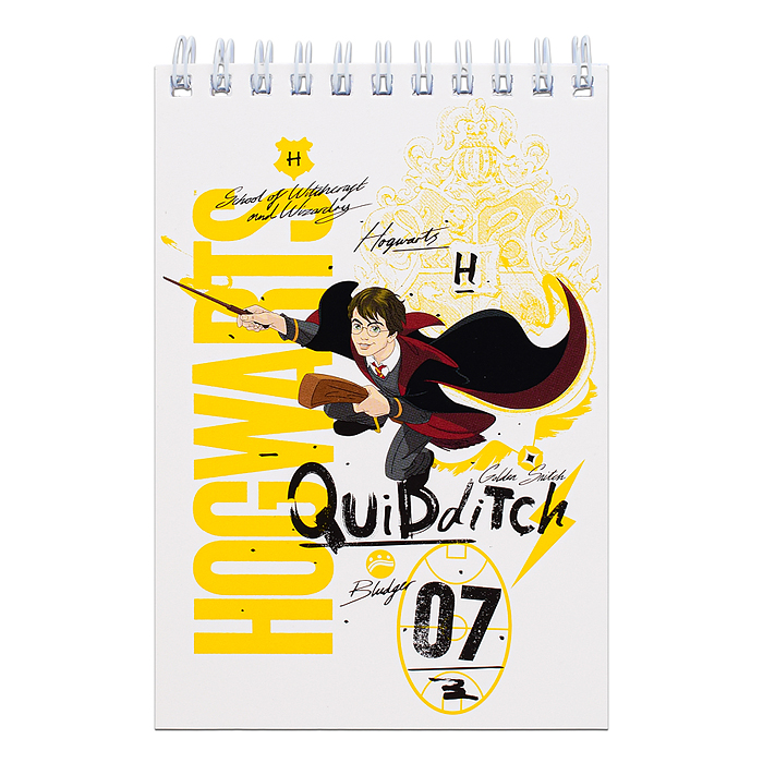 Фото к товару Блокнот "Гарри Поттер" формат А6, 60 листов, на гребне, целлюлозный картон Блокнот "Гарри Поттер" формат А6, 60 листов, на гребне, целлюлозный картон