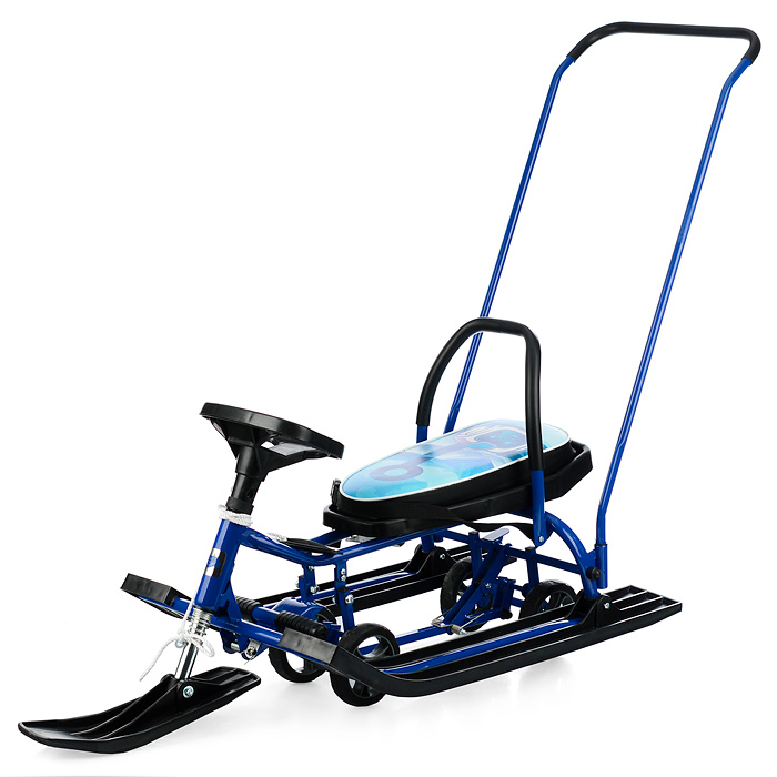 Игрушка Снегокат детский 109 "Wheel" c П-образным толкателем и колесной базой (Робби) 