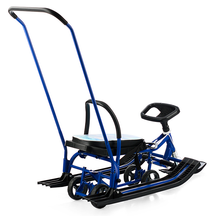 Игрушка Снегокат детский 109 "Wheel" c П-образным толкателем и колесной базой (Робби) 