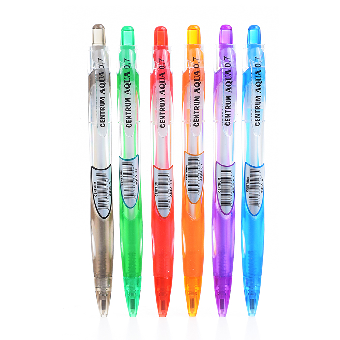 Ручка шариковая автоматическая AQUA , 07мм, цвет чернил синяя