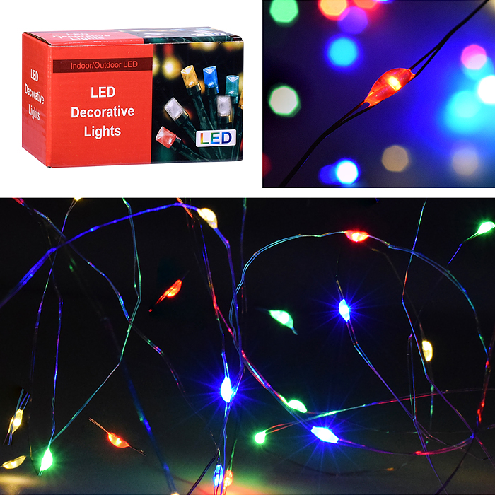 Электрогирлянда 20м, 200 ламп, цветная Электрогирлянда 20м, 200 ламп, цветная