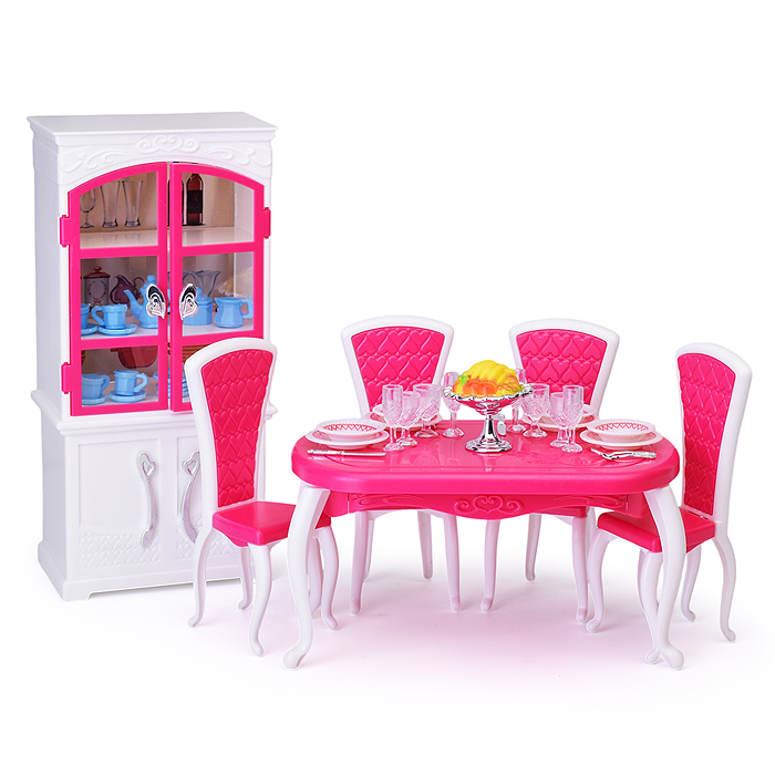 Набор мебели для кукол 3012 "Столовая" в коробке